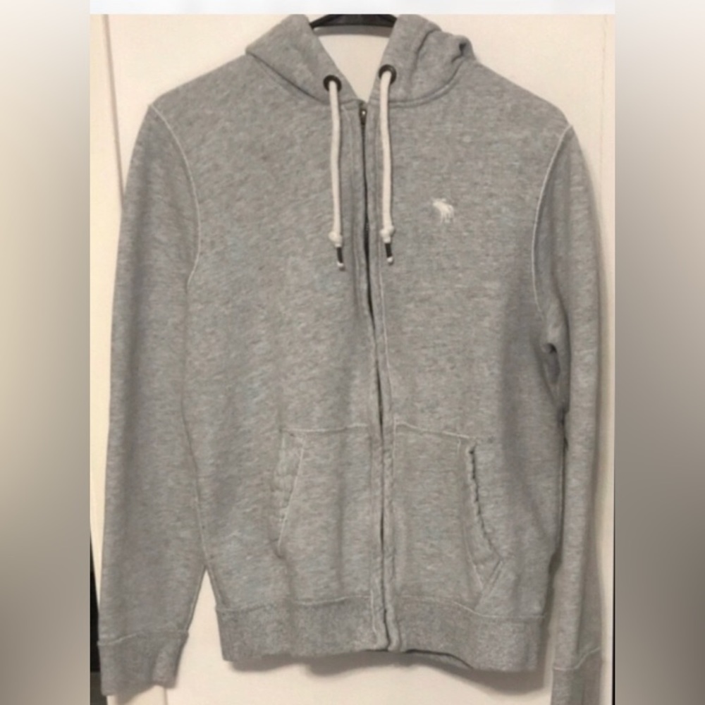 Abercrombie & Fitch Cozy Thick Heather Gray Hoodie Sweatshirt